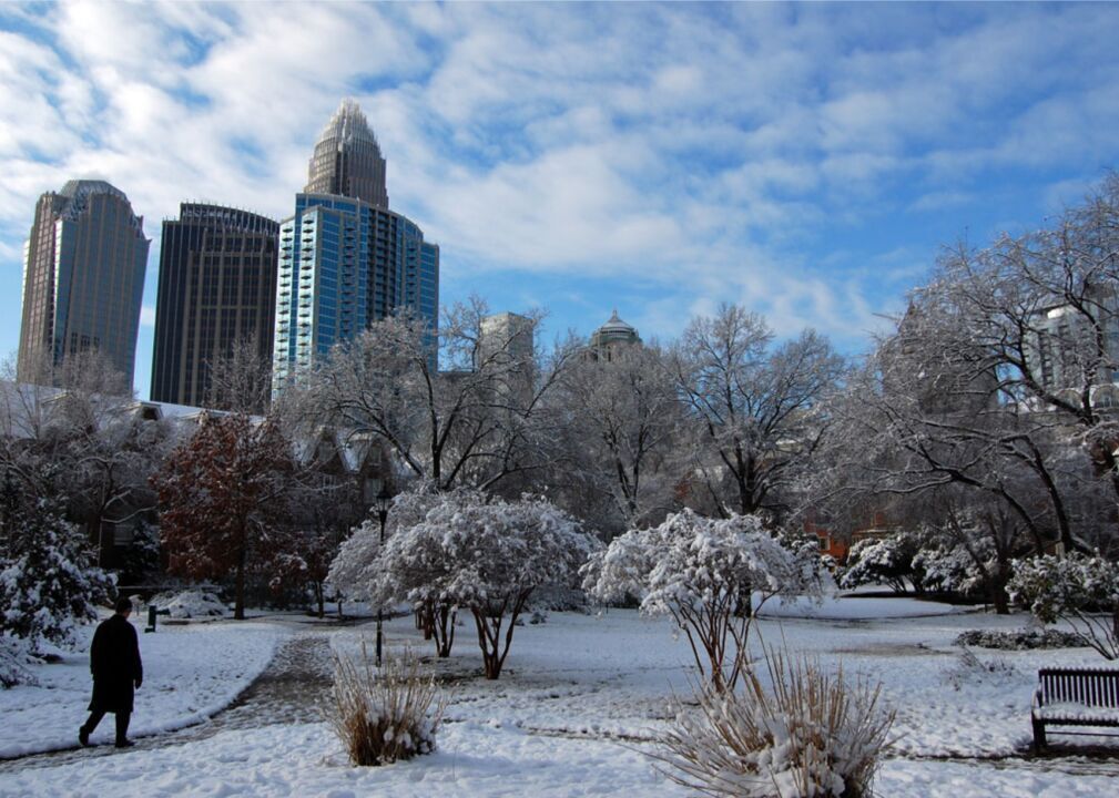 2004: Blizzard in Charlotte, North Carolina